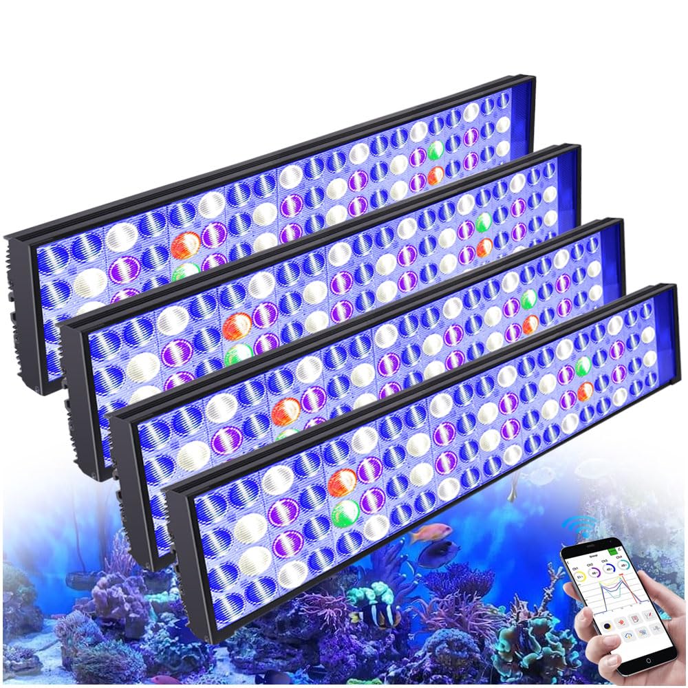 Amazon.co.jp: 4 x PopBloom WiFi 水槽ライト H54, LEDアクアリウム