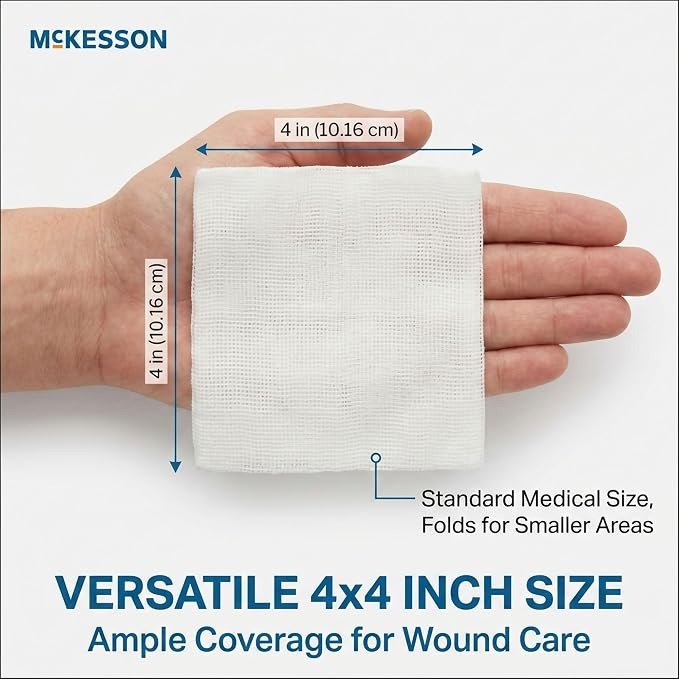 Gasa Estéril McKesson 4x4, 50 ct, 25 sobres miniatura 7