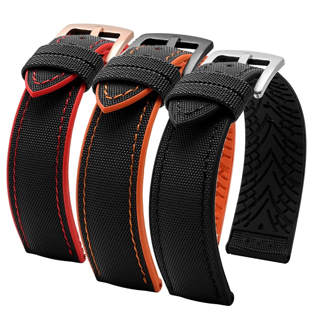Cinturino per Orologi 20mm 22mm 24mm In Nylon In Nylon In Calice In Silicone Con Cinturino Da Uomo Impermeabile Respirabile In Gomma Cinturino Cinturino Braccialetto Accessori Cinturino di ricambio