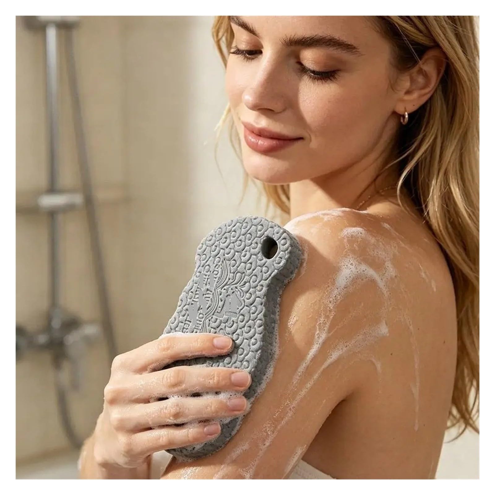 Esponja exfoliante para baño sin pintura, mágica, esponja (azul)