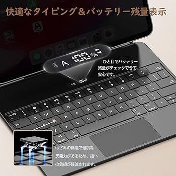 iPad Pro12.9インチ キーボード付きケース ソーラーチャージャー Amazon.co.jp: iPad Pro 12.9インチ Air 13インチ 2024 キーボード