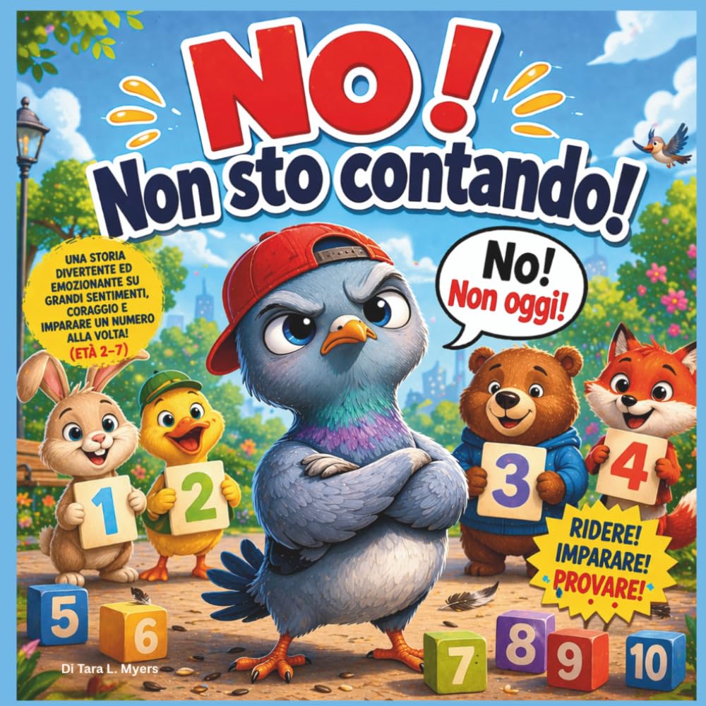 Nope! Not Counting!-ITALIAN: Una storia divertente e che fa sentire bene sui grandi sentimenti, tentativi coraggiosi e imparare un numero alla volta ... conteggio (Children's Storybooks in Italian)