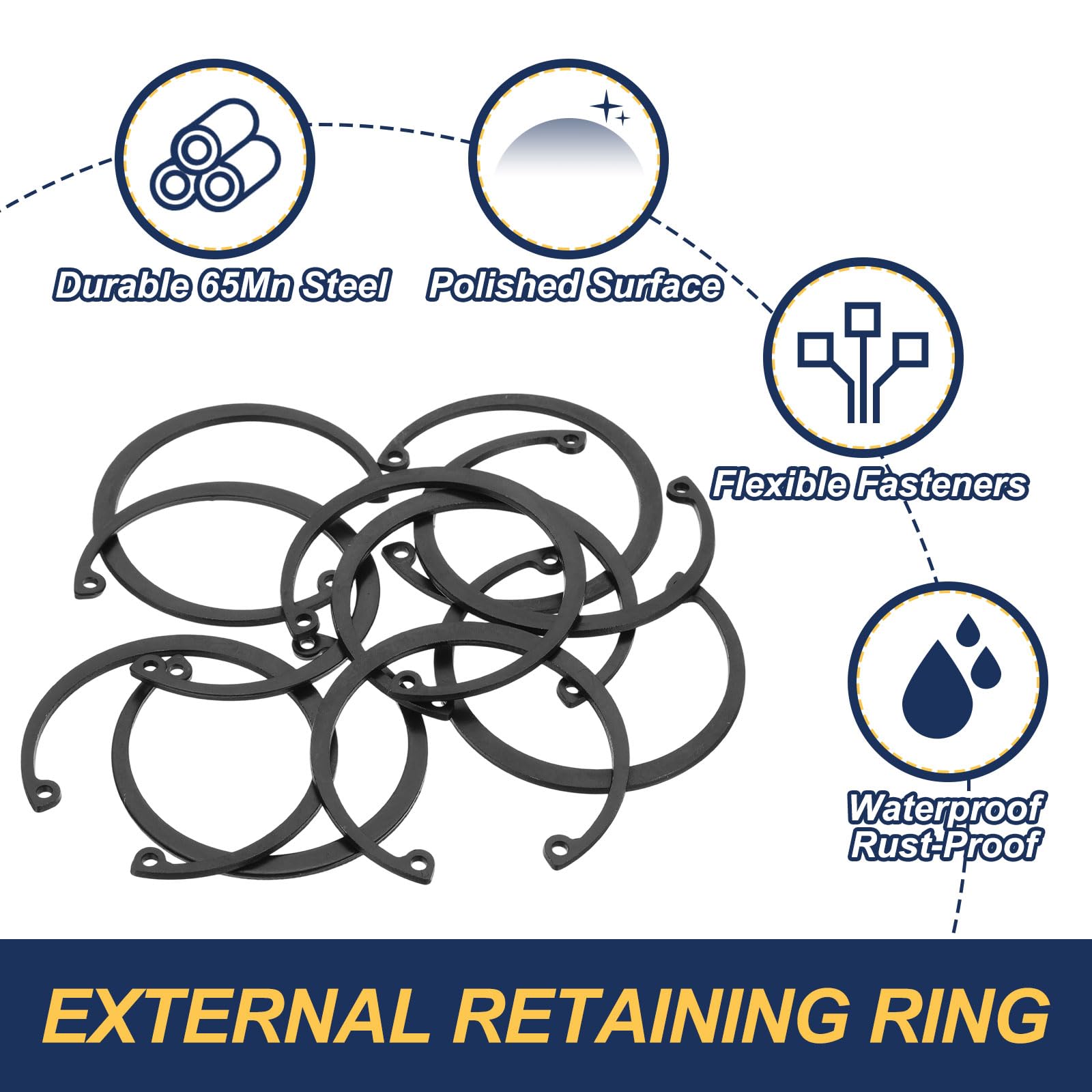 PATIKIL 10 Pcs Internal Retaining Rings - Image 3