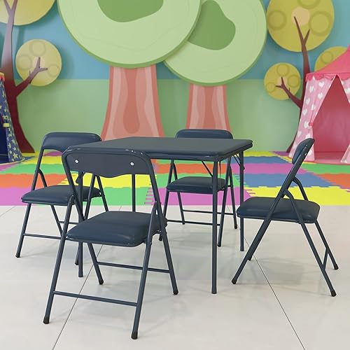 Miniatura 127 de Flash Furniture Mindy Kids - Mesa plegable de color bronceado para niños Beige Bronceado,Negro