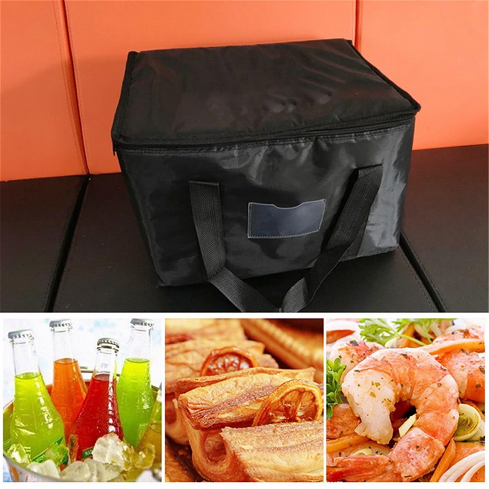 Borsa Termica, Borsa Termica Grande Pizza 16L/28L/50L/70L Borsa Uso apto para la consegna di cibo Borsa Uso apto para la spesa riutilizzabile isolata Borsa Uso apto para buffet Server Vassoio riscalda