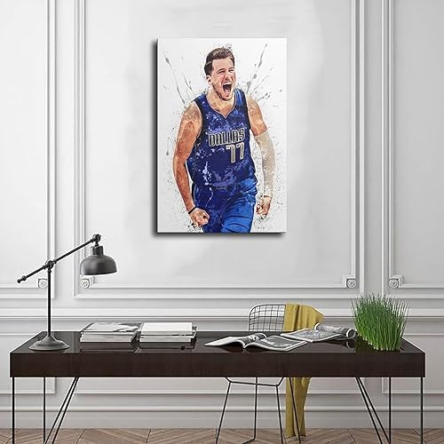 Miniatura 3 de BatwhO Luka Doncic - Póster de lienzo para decoración de pared, pinturas impresas para sala de estar, dormitorio, sin marco sin marco 12 x 18