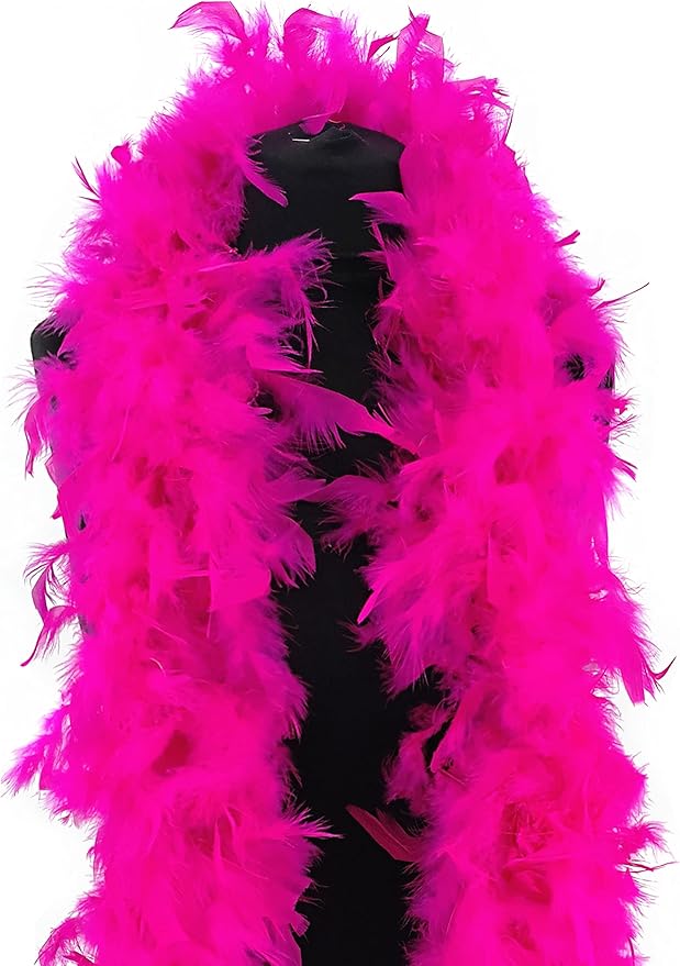 Luxury Hot Pink Feather Boa – 80g -180cm : Amazon.co.uk: Toys & Games