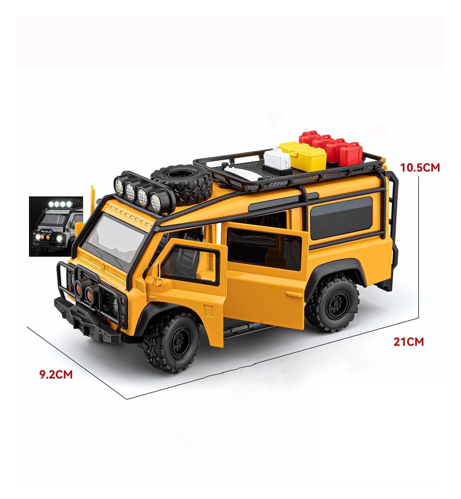 Modellino Pressofuso Auto In Scala Per Defender Per Van Modellino Auto | 1:24 Collezione Lega Metallo Veicoli(Verde)