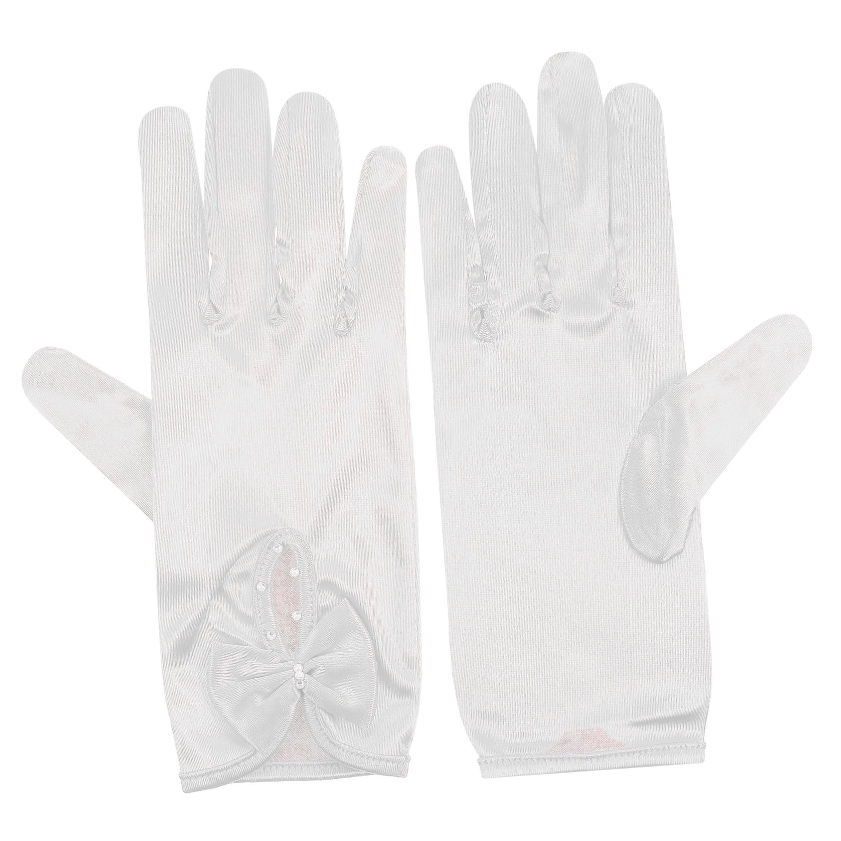 BESPORTBLE Satin Finish Wedding Gloves Women's Gloves for Banquets Proms and Evening Events