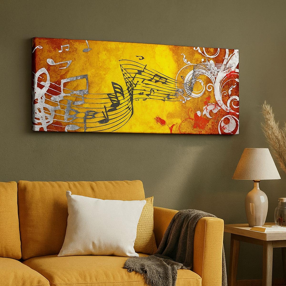 ARTTOR Bilder auf Leinwand 120x50cm Wandbild Musik - 1964 | Konzert Spiel Panorama Groß Wanddekoration Wohnzimmer Schlafzimmer Küche Wanddeko Wand Kunstdruck Wandkunst Wall Decor ARTTOR