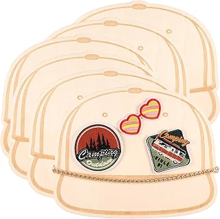 6 Pcs Truck Hat Template Palette Wood Baseball Cap Templates Create Personalized Hat Patches Truck Cap Design Patch Layout for Designing