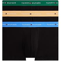 Tommy Hilfiger Uomo Pantaloncini Boxer Confezione da 3 con Fascia con Logo, Multicolore (BRL Orng, Blu Spel, Nouv Grn), S