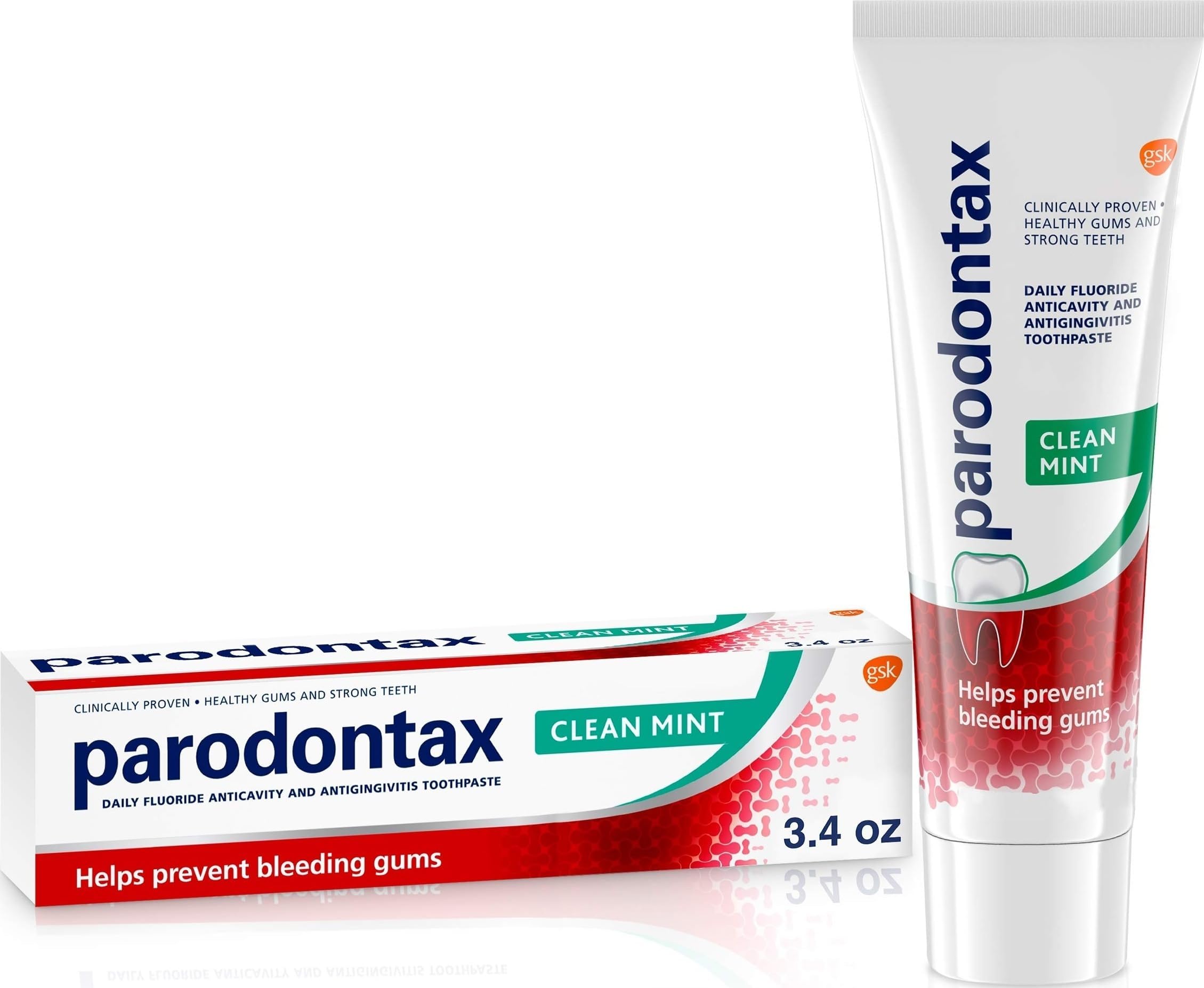 Toothpaste for Bleeding Gums, Gingivitis Treatment and Cavity Prevention, Clean mint - 3.4 Ounces