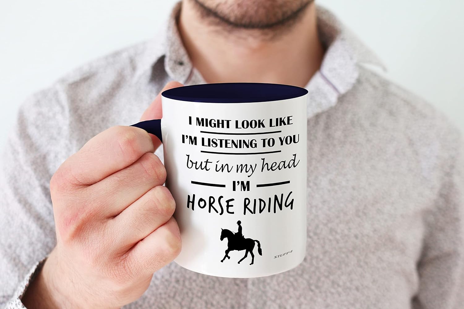 Stuff4 Horse Gifts for Women Men, in My Head I'm Horse Riding, Riding Gifts for Lovers Mugs Girls - Image 5