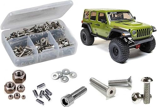 RCScrewZ axi037 - Kit de tornillos de acero inoxidable compatible con Axial SCX6 Jeep 16th 4WD (AXI05000T1T2)