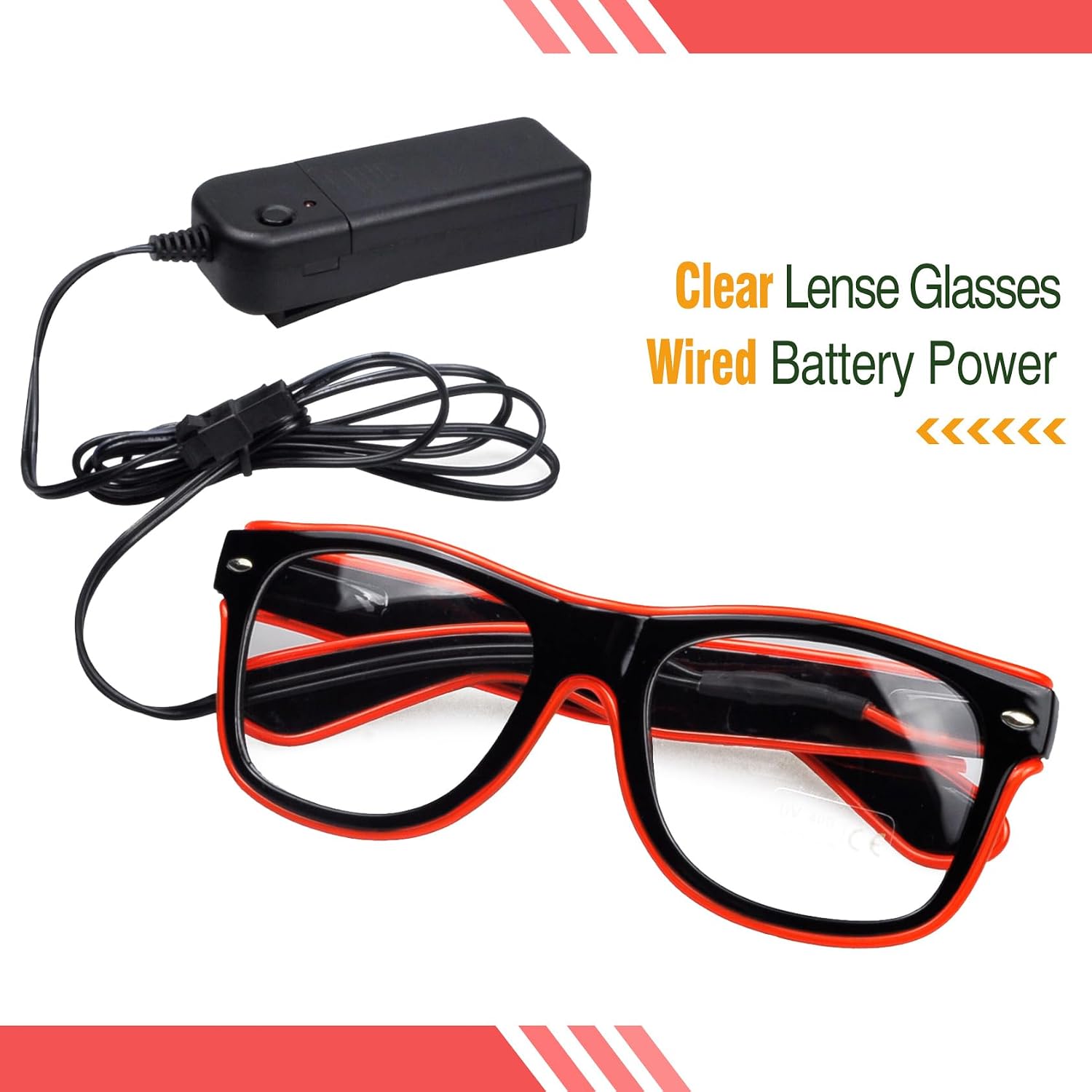 Aquat Light up Neon Glasses Glow LED Sunglasses For Rave EDM Halloween