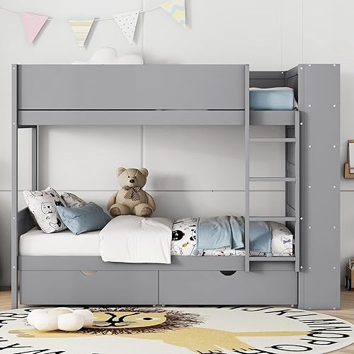 Miniatura 30 de Versatility - Litera individual sobre individual con escritorio y armario integrados, cama alta de madera maciza y plataforma independiente con