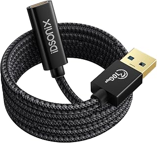 USB C Female to USB Male Adapter, iDsonix（3.3Ft） USB A to USB C Adapter with USB 3.1 Gen 2 [10Gbps] Data Transmission 3A Fast Charging for MacBook Pro, iPad, Samsung Galaxy, USB c hub and More