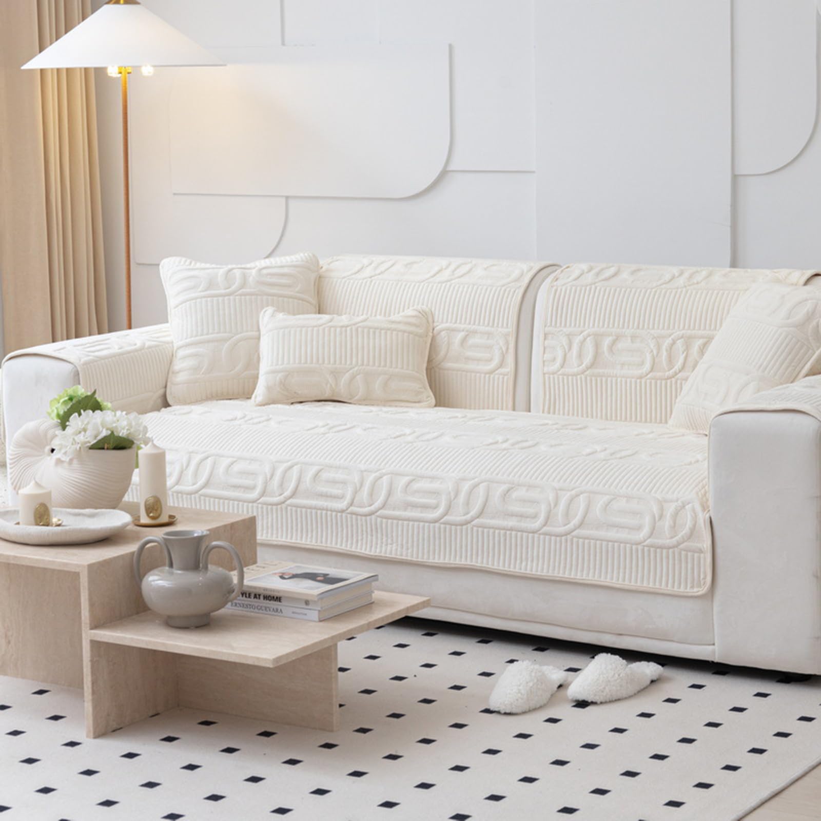 Universeller Couchüberzug – Rutschfest, Weicher Flanell, Waschbar, Für 1–4 Sitzer, 70x180 Cm, Schutz Vor Haaren & Flecken Universeller Sofabezug Waschbar