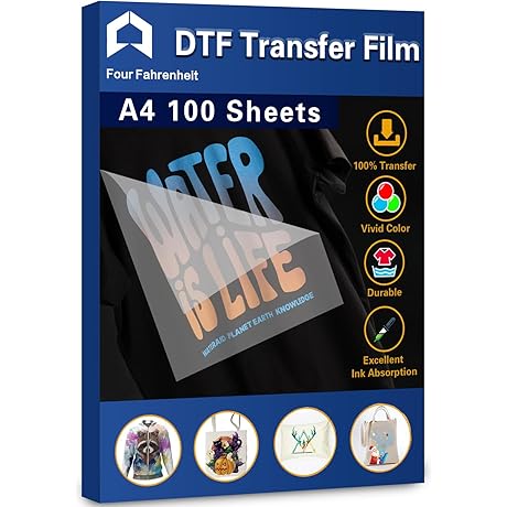 DTF Transfer A4(8.3" x 11.7") 100 Sheets