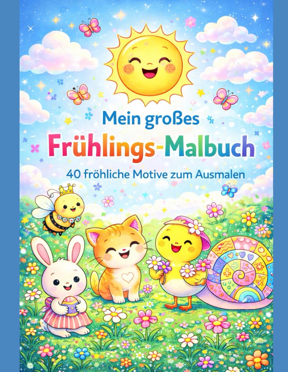 Mein großes Frühlings-Malbuch: 40 fröhliche Motive zum Ausmalen