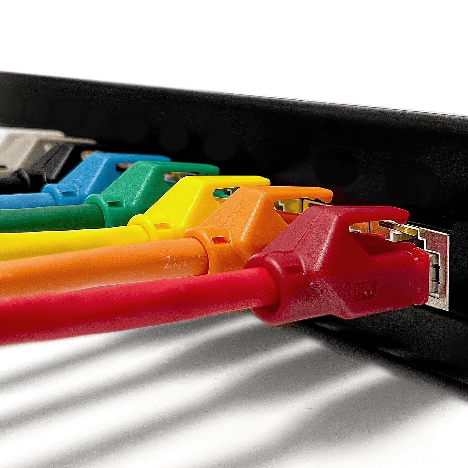'Profesional Patch SCE Network – kat6 a CAT6 a Class EA 24 port Patch Panel Patch quemador de metal, Negro ral9004, STP 500 MHz, 10 Gbit, montaje en 19 el armario de red