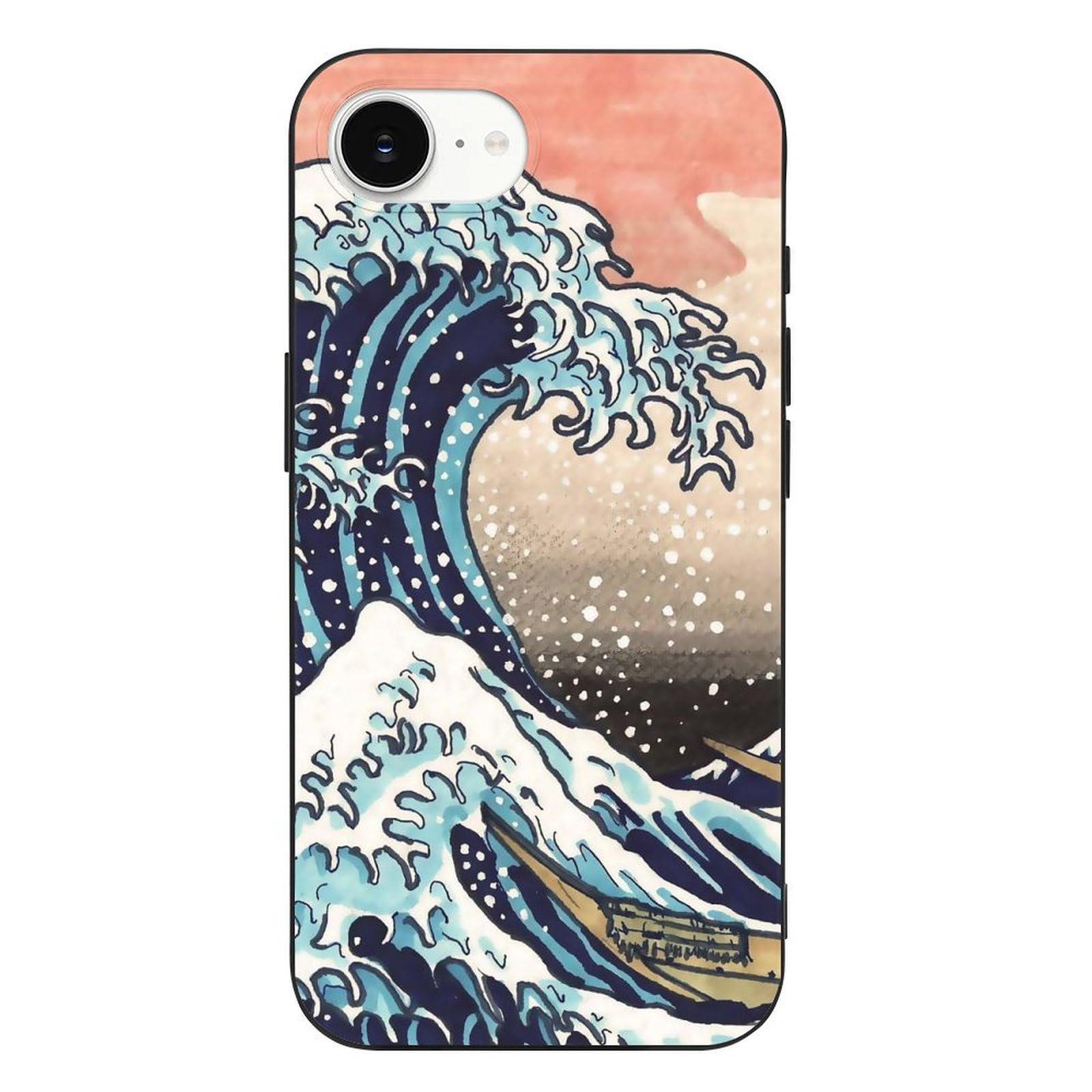 Amazon.co.jp: iphone16e ケース 葛飾北斎 富嶽三十六景 神奈川沖浪裏