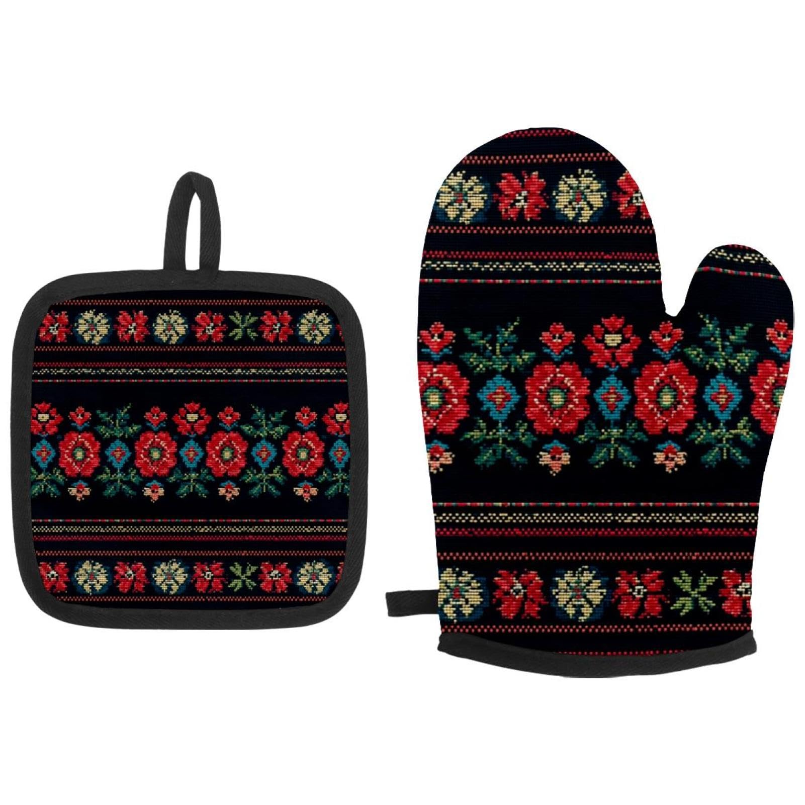 Gants de cuisine traditionnels résistants chaleur et maniques four