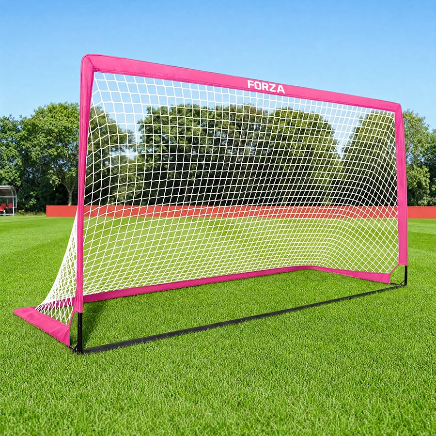 FORZA Square Pop-Up Football Goal [6 Sizes] (Pink, 9ft x 5.5ft, Single Goal)