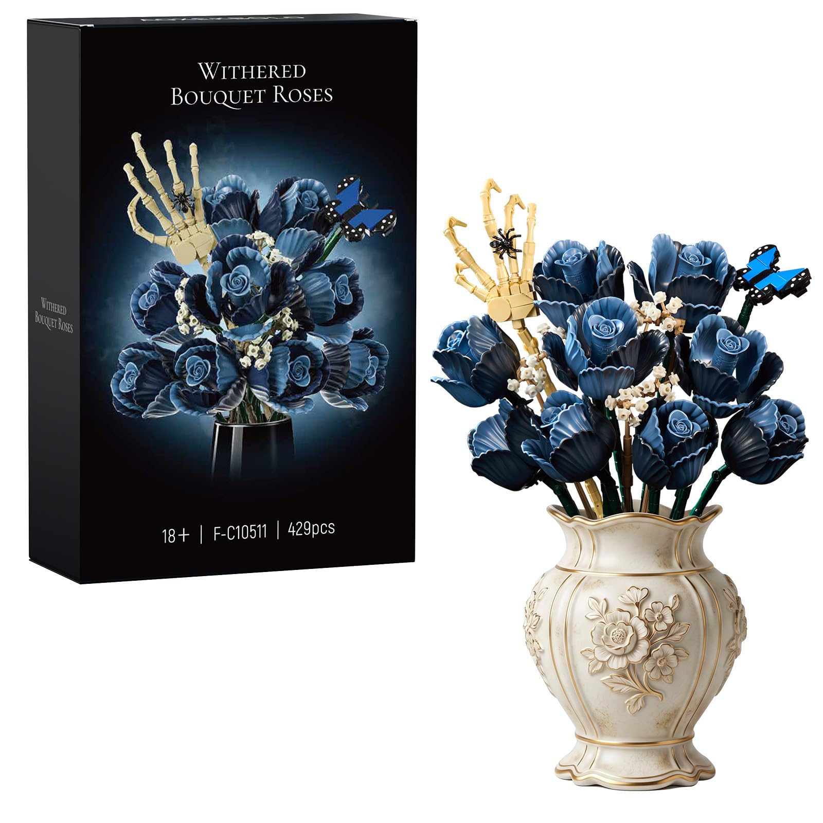 Amazon.com: Corpse Emily Bouquet Roses Building Set, Gothic Floral