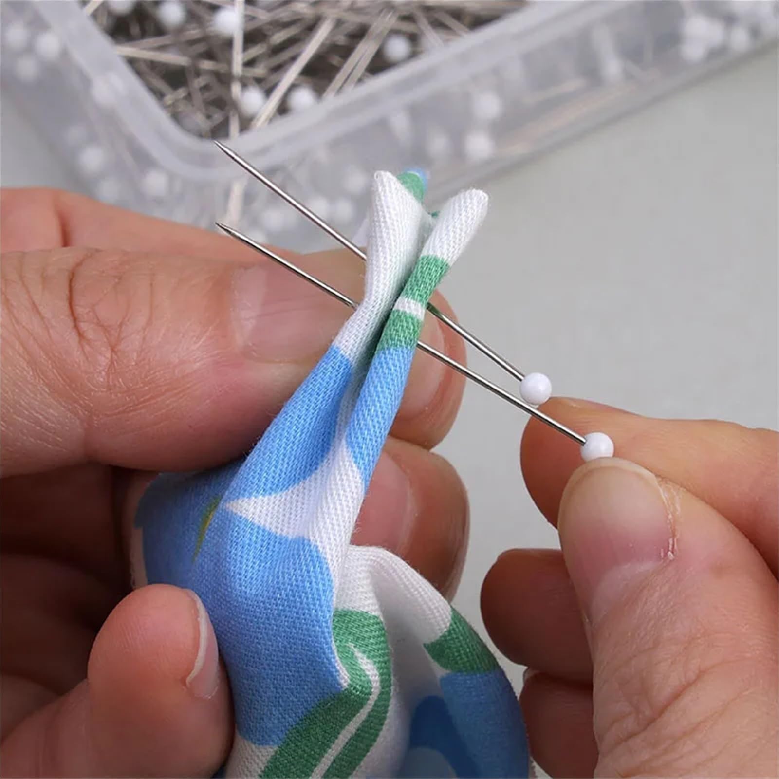 Nähnadeln, 3000 Stück, gerade Nadeln für Schneider, Schmuck, DIY-Dekoration (3000 Stück weiß)