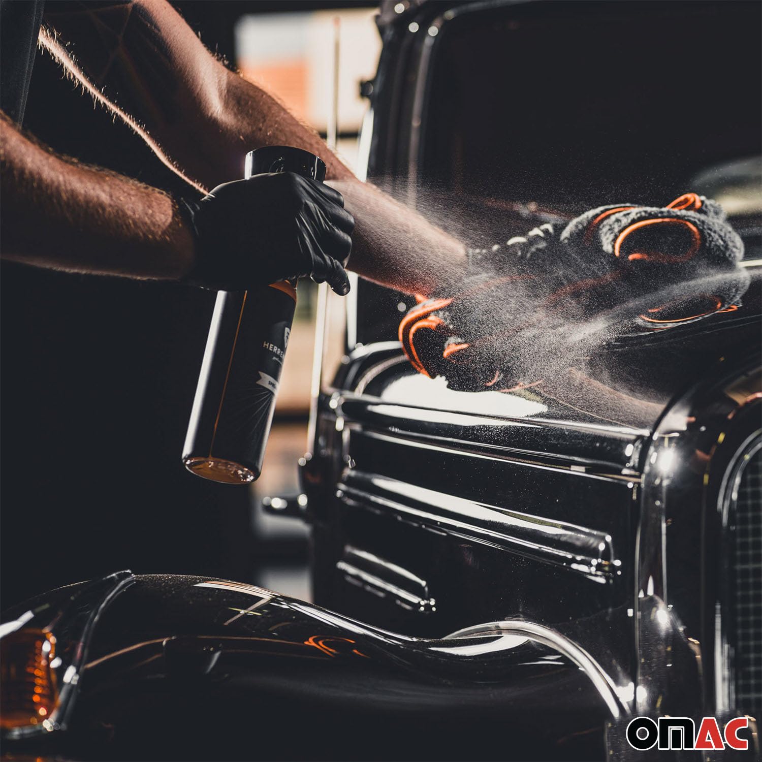 OMAC Gloss Paint Protection & Shine Spray Wax Polishing Kit Car Care Set Gift Box