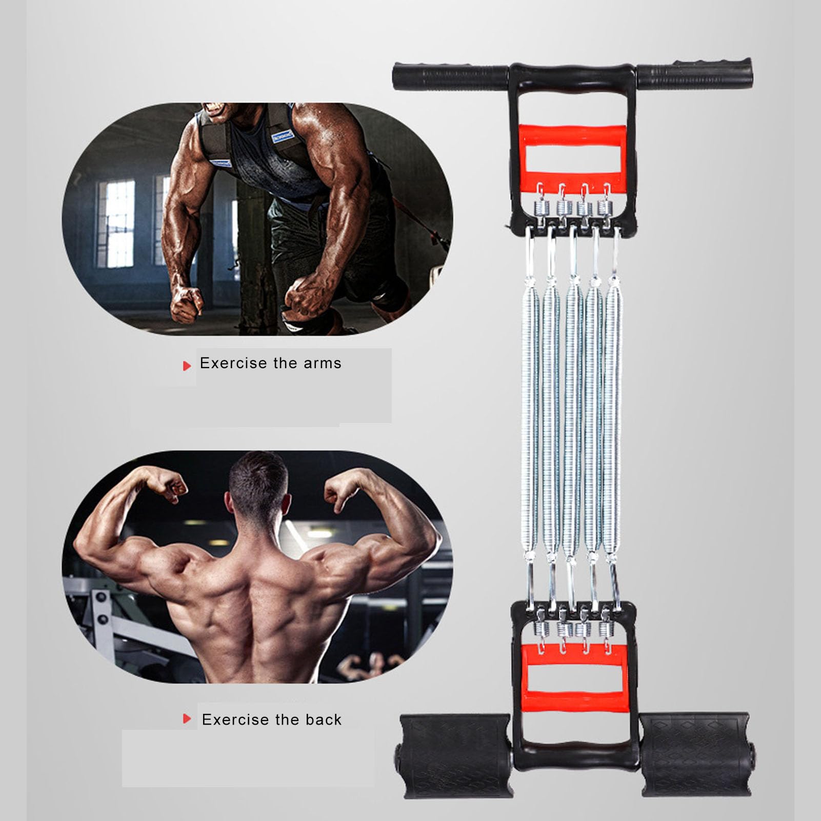 Generic Spring Chest Expander Sprzęt do ćwiczeń dla Mężczyzn Trening Siłowy Ramion Regulowany Opór 75x36x2cm
