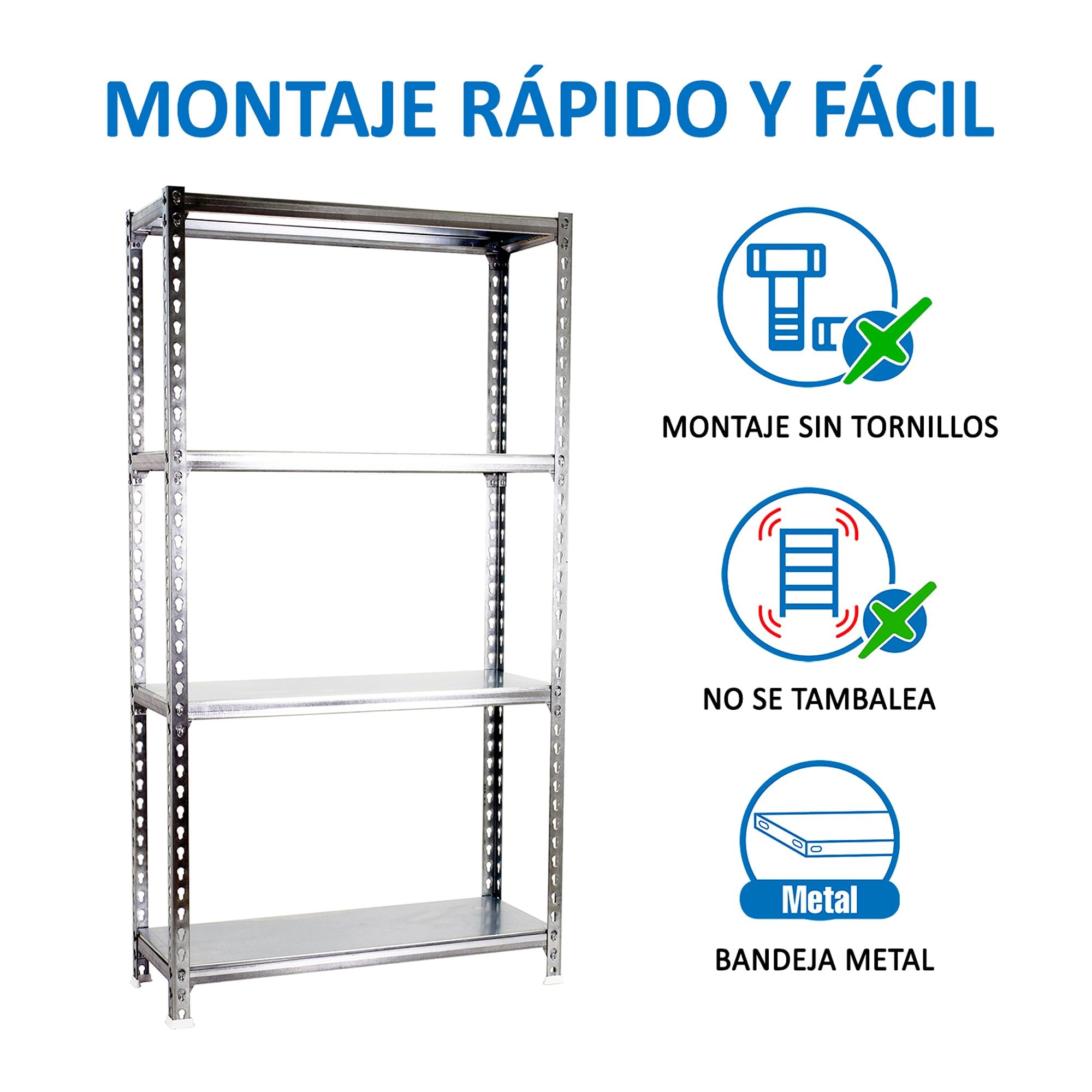 SimonRack Étagère Métallique 4 Niveaux 1500x1000x400 Mm - 100 Kg Par Niveau, Charge Et Point De Flexion, Anthracite - Idéale Garage Et Atelier