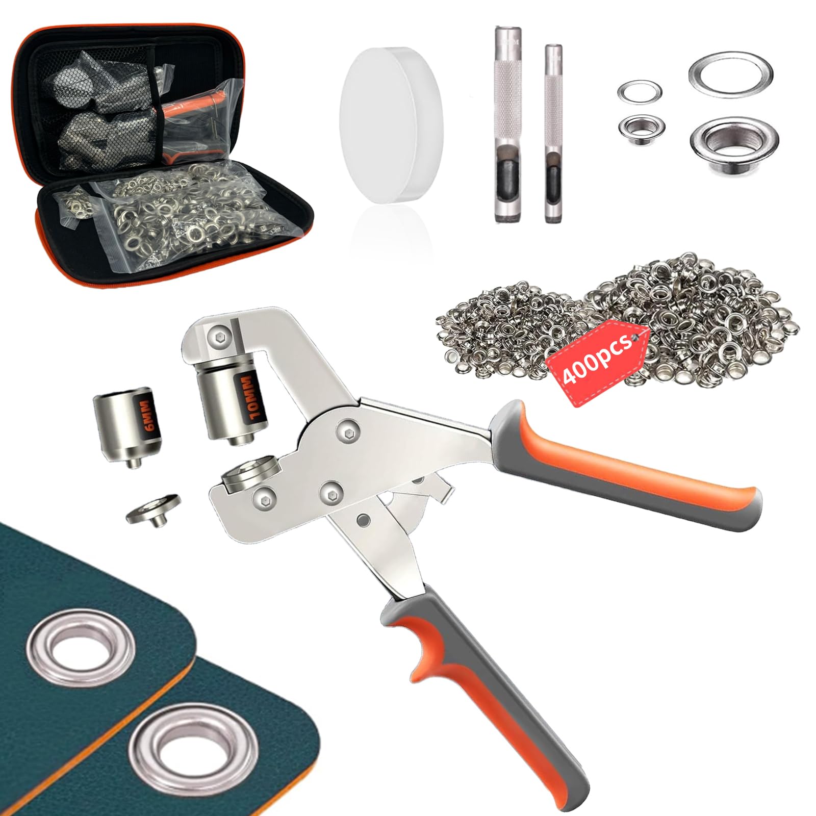 Magnetic Eyelet Punch Kit (10MM+6MM) Includes A Tool Bag