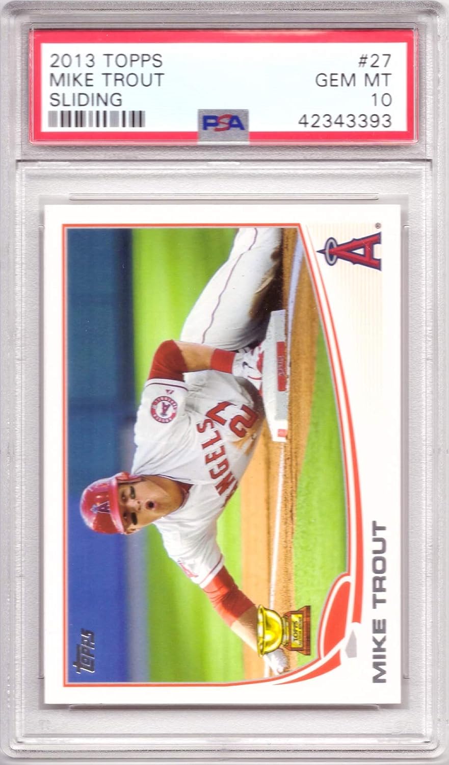 2013 Topps #27 Mike Trout Baseball Card All-Star Rookie Graded PSA 10 Gem Mint