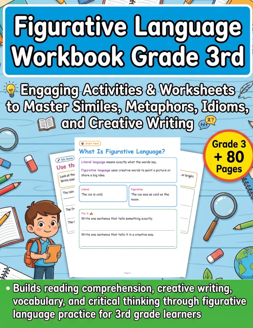 Figurative Language Workbook Grade 3rd: Engaging Similes, Metaphors, Idioms, Personification & Hyperbole Activities | Figurative Language Worksheets ... Figurative Language Workbook Grade 1 to 12)