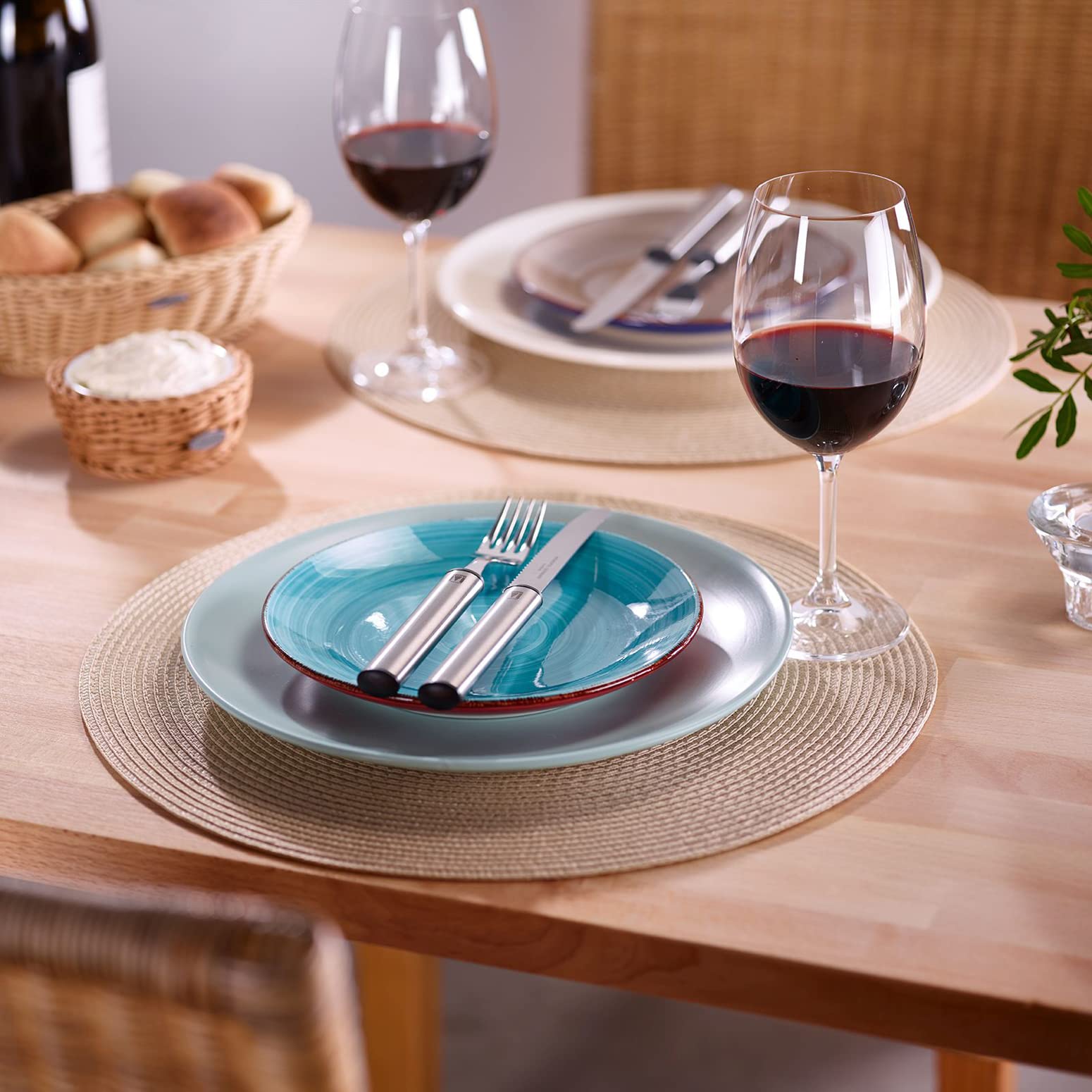Westmark Set Di 4 Tovagliette Rotonde CIRCLE, Colore Crema, Diametro 38 Cm, Lavabili In Tessuto Sintetico, Antimacchia, Per Uso Quotidiano - 4
