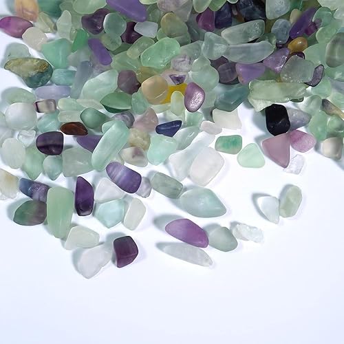 Miniatura 6 de gemshan Grava de acuario de cristal de fluorita de 2 libras, chip de cristal triturado natural a granel de 0.276 in a 0.354 in, piedras de gemas