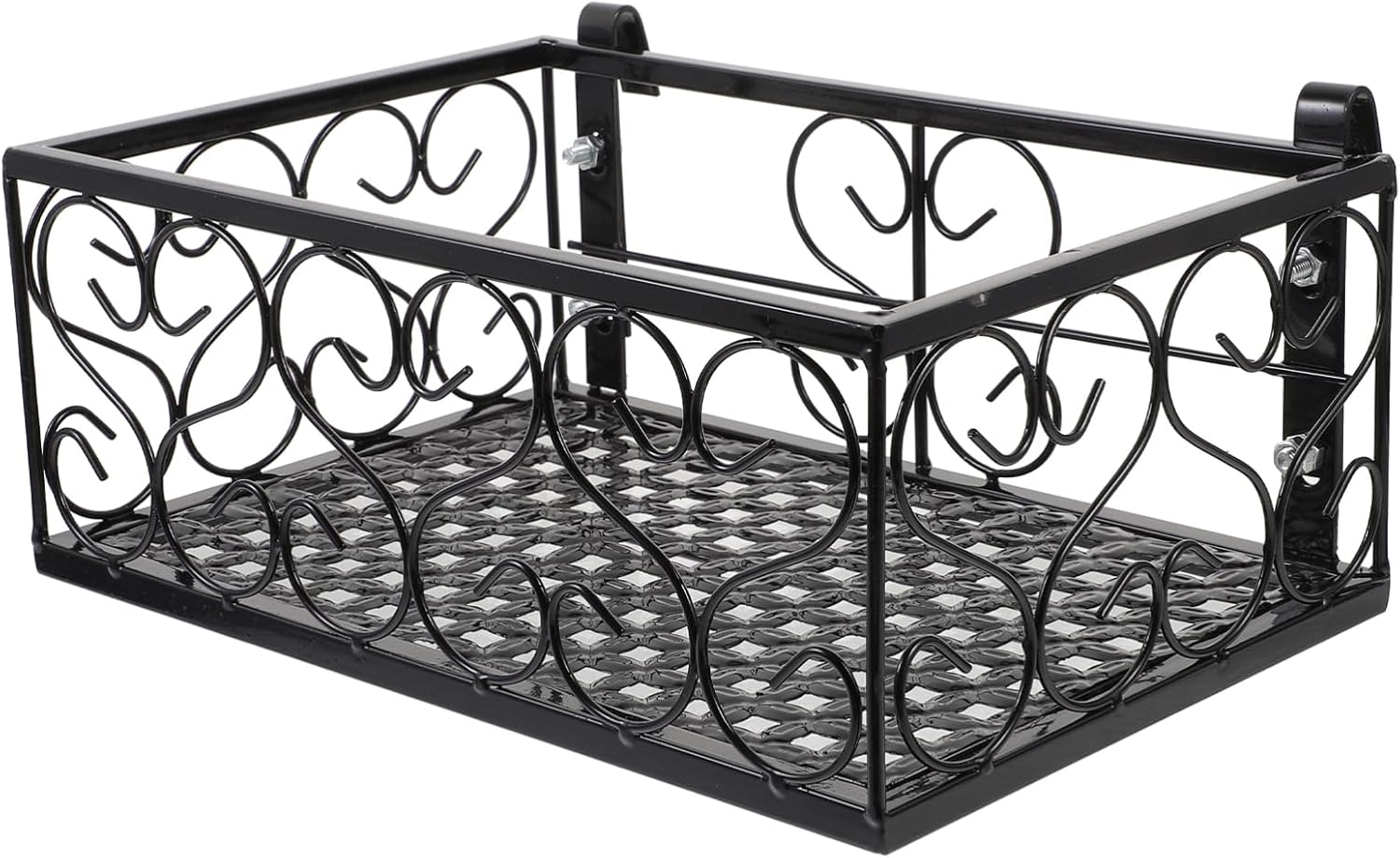 1Set Hanging Flower Pot Holder Rack Durable Plant Shelves for Outdoor Railing Fence Balcony Decor Easy to Use Store Single for Garden Home