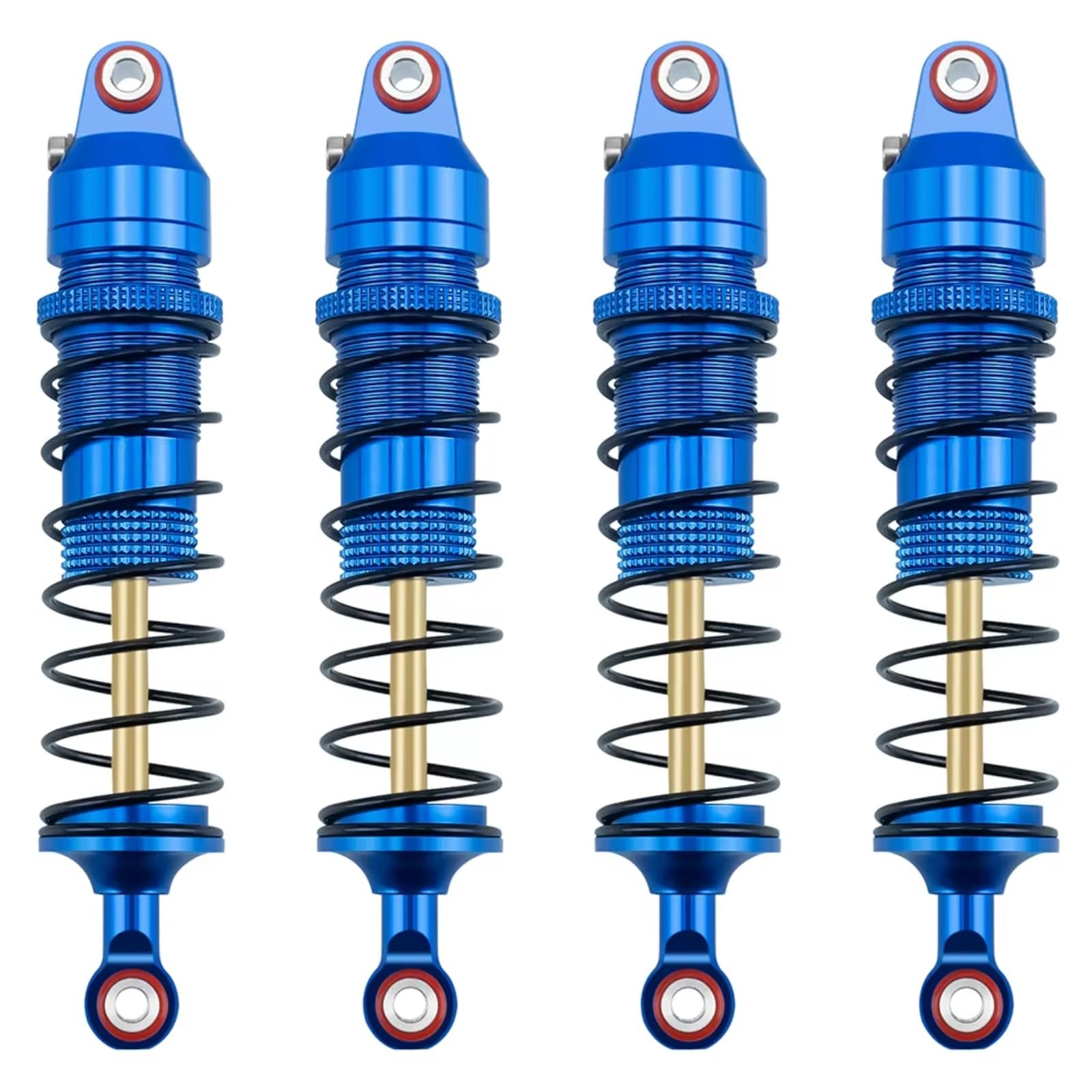 Compatible con Traxxas para Mini para Maxx 1/16 RC Mejora Accesorios De Modificación Piezas 4 Amortiguadores De Aleación De Aluminio Piezas para RC(Blue)