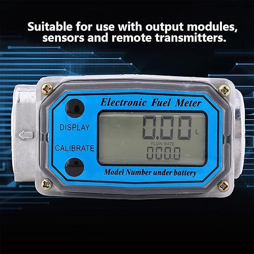 Miniatura 2 de Medidor de flujo Rotámetro Medidor de flujo Mini Digital Turbina Medidor de flujo de combustible diésel 10200L 1" NPT