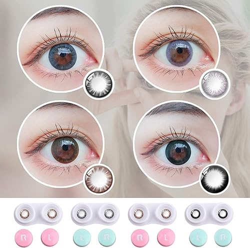 Miniatura 5 de Bonita funda para lentes de contacto, caja de viaje portátil con espejo, pinzas, herramienta removedora, botella de solución para oficina y