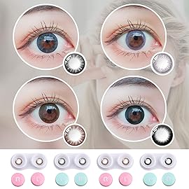 Cute Contact Lens Case Portable Travel Box with Mirror Tweezers Remover Tool Solution Bottle for Office and Outdoor