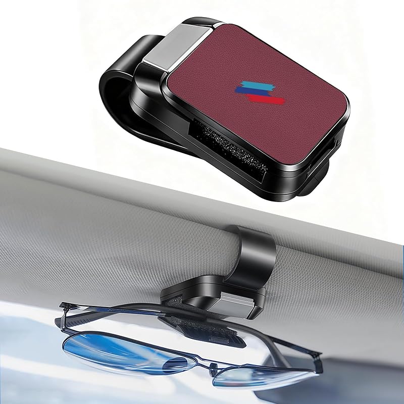 Suporte para Óculos de Sol para Para-Sol BMW X3 X5 X7 X1 iX X6 X2 X4 Vermelho Erivis