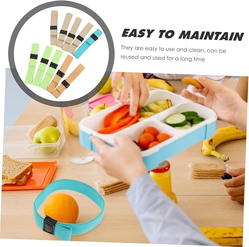Miniatura 7 de GRIRIW 10 unids caja Bento caja correa al aire libre fiambrera banda elástica cincha correas elásticas loncheras para niños capa nailon correa de