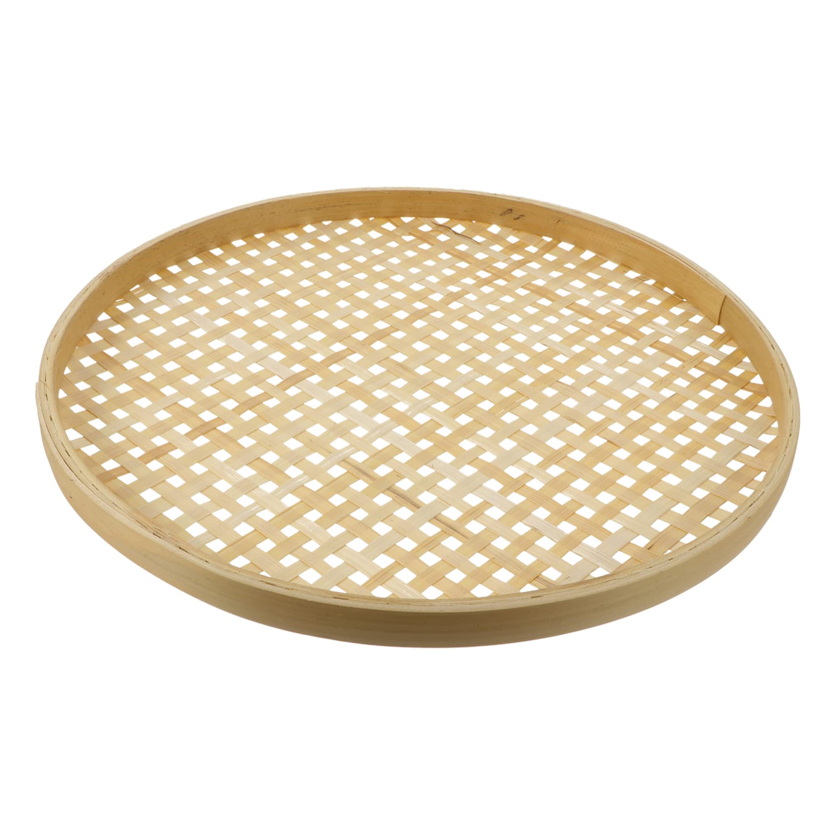 FUNOMOCYA bamboo sieve table storage plate basket for fruit Wicker Fruit Basket Wicker Food Tray flat shallow basket organizer dessert platter handwoven basket handmade Candy bohemian China
