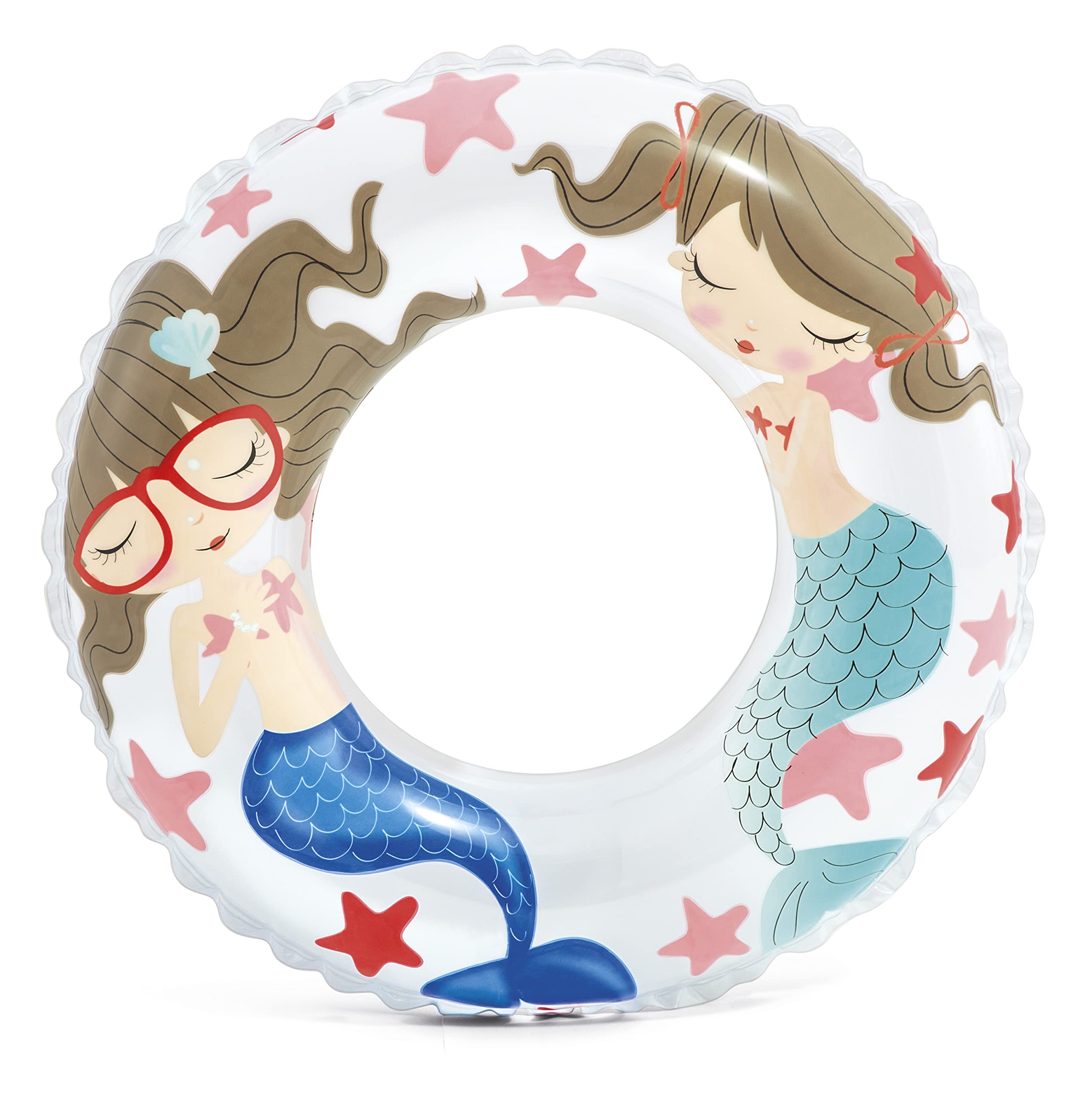 Buy Intex Ocean Reef Transparent 24 inch Swim Ring, Multi Color