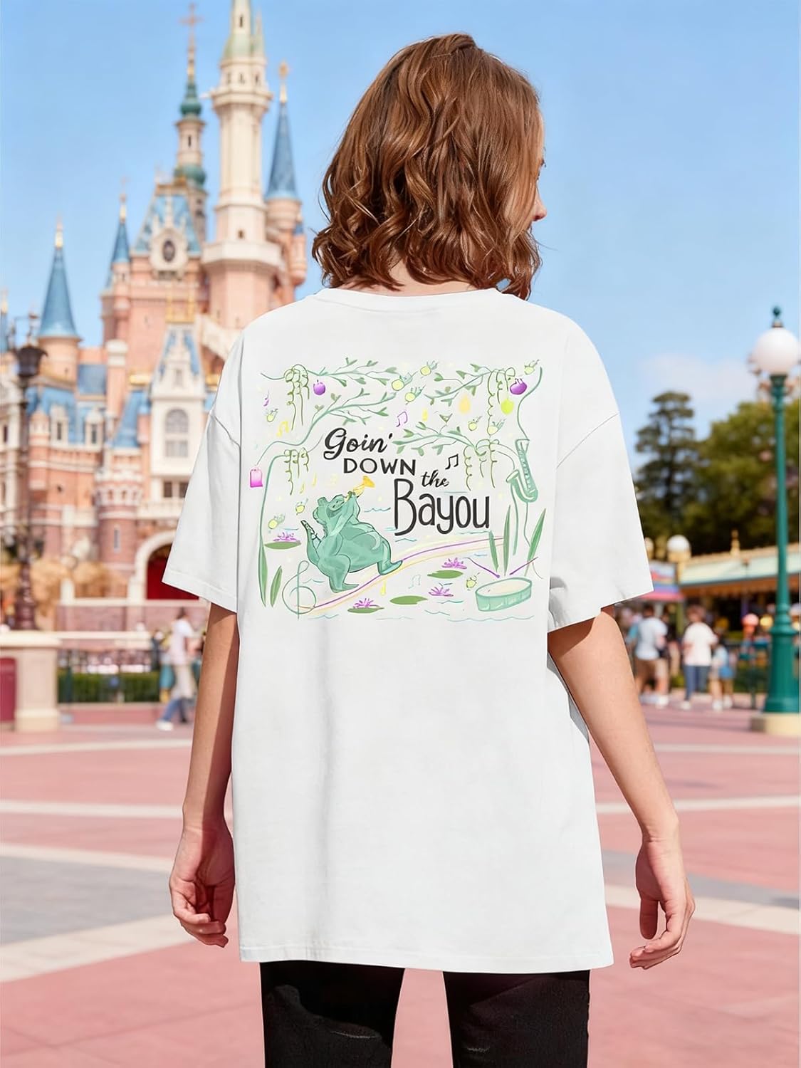 Magical Shirt for Women Oversize Princess Shirt Magic Kingdom Tshirt Castle Casual Vacation Tops - Image 3