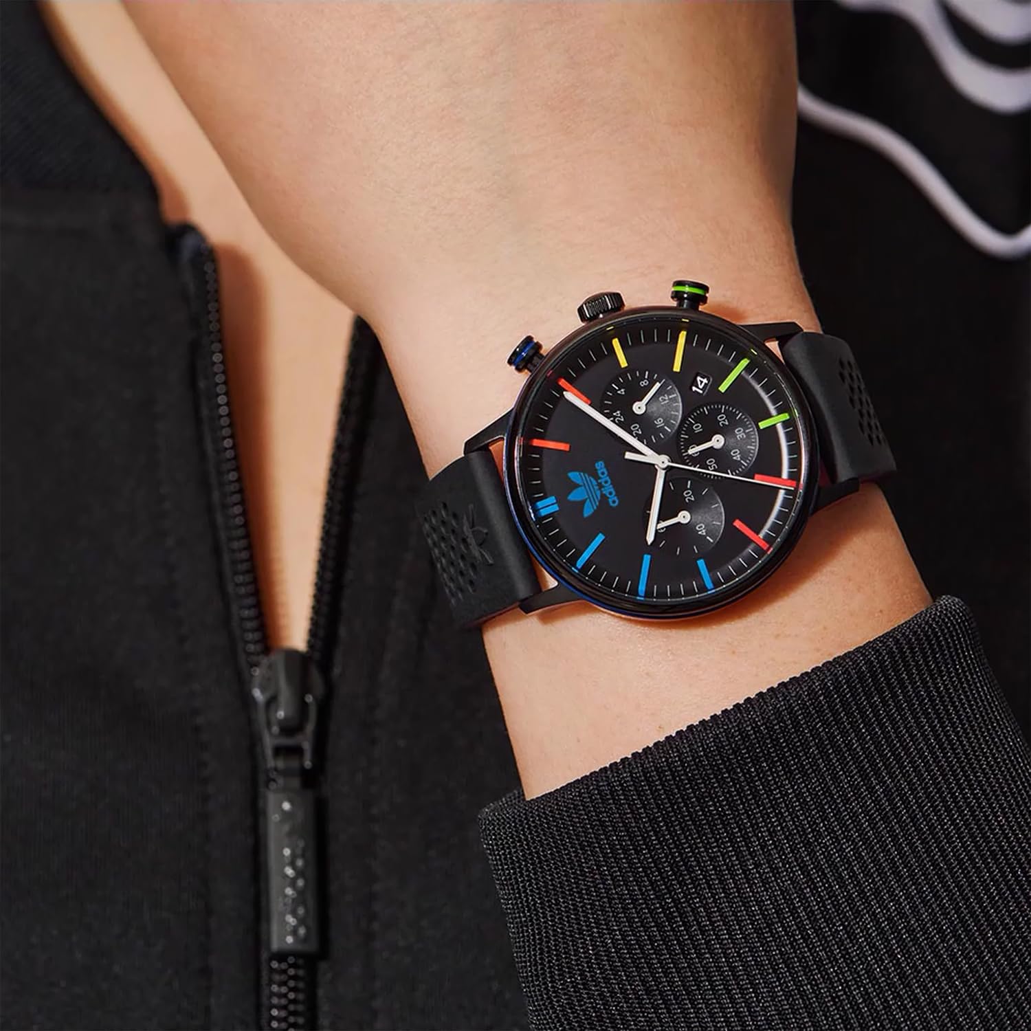 adidas Reloj Unisex Analogico Cuarzo con Correa de Silicona AOSY23021